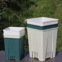 新款正方形控根透氣樹脂塑料花盆加厚月季繡球種植盆不爛根高款盆